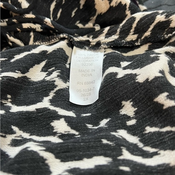 Roaman's Black and White Animal Print Dress - Picture 6 of 6